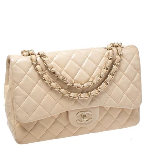 chanel cream quilted bag|pre owned chanel bag.